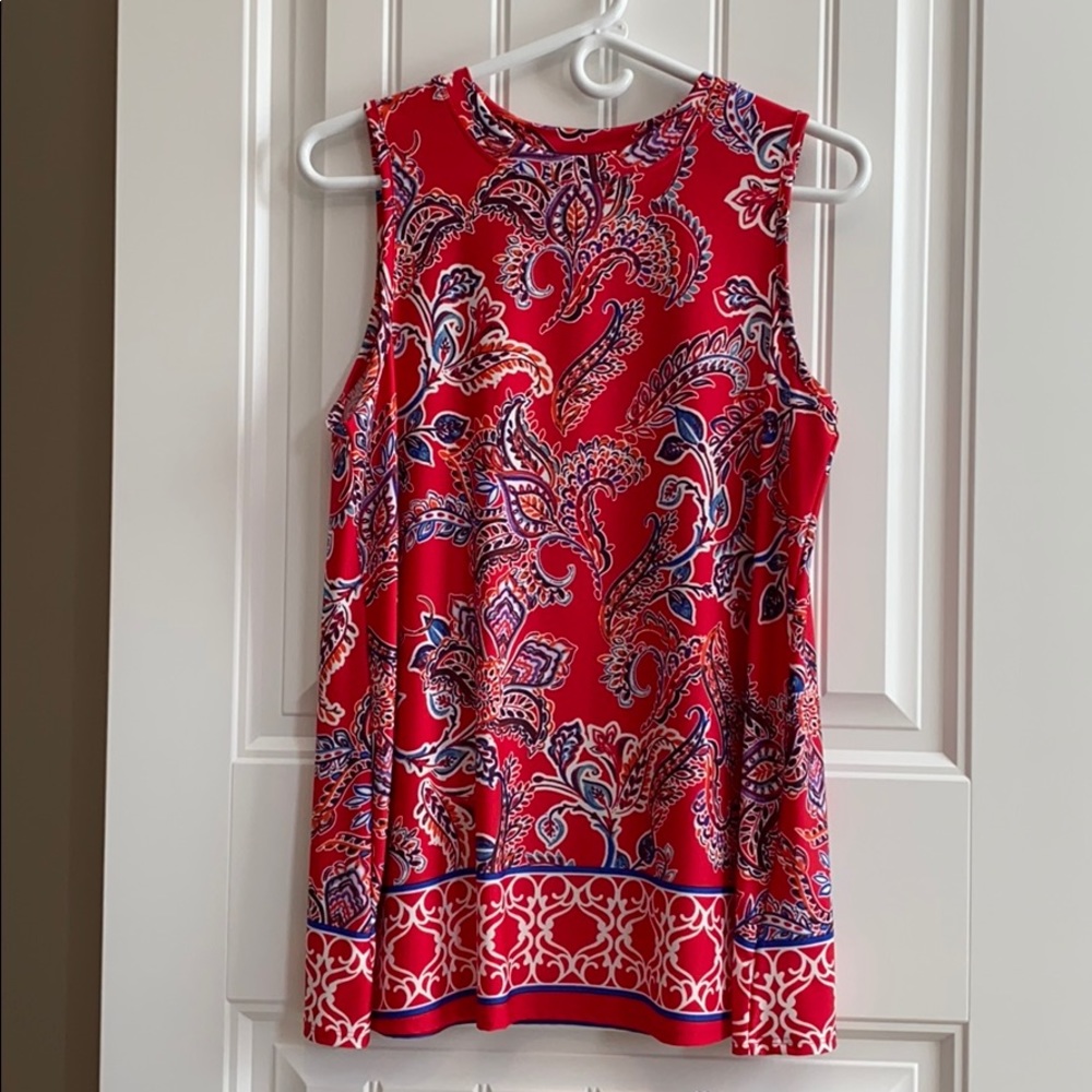 Sleeveless Patterned Top